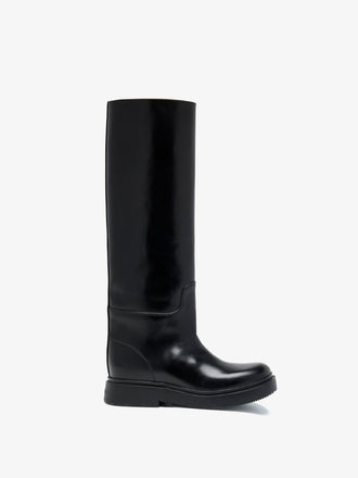 Proenza Schouler Front image of Bank Boots in Black