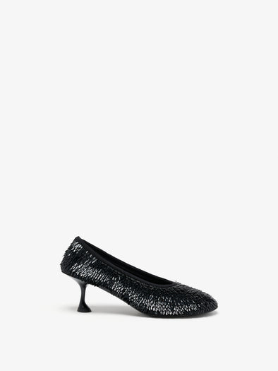 Proenza Schouler Front image of Tee Sequin Pumps in Black