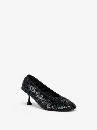 Proenza Schouler 3/4 Front image of Tee Sequin Pumps in Black