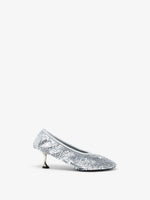 Proenza Schouler Front image of Tee Sequin Pumps in Silver