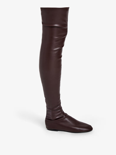 Proenza Schouler Front image of Tee Stretch Over The Knee Boots in Mahogany