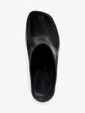 Proenza Schouler Aerial image of Slant Mules in Slick Calf in Black