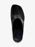 Proenza Schouler Aerial image of Slant Mules in Slick Calf in Black