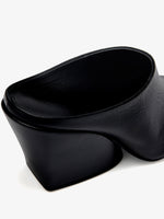 Proenza Schouler Detail image of Slant Mules in Slick Calf in Black