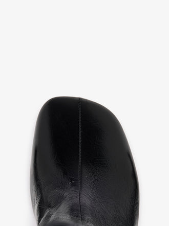 Proenza Schouler Aerial image of Slant Boots in Slick Calf in Black