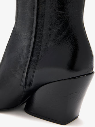 Detail image of Slant Boots in Slick Calf in Black