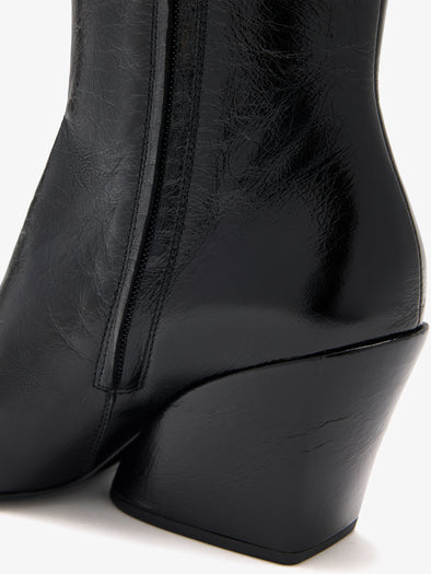 Detail image of Slant Boots in Slick Calf in Black