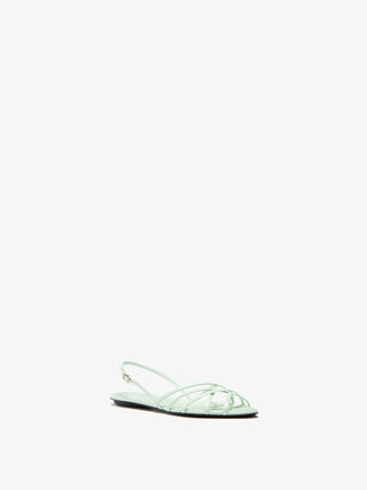 Proenza Schouler 3/4 Front image of Uma Slingback Sandals in Mint