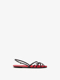 Proenza Schouler Front image of Uma Slingback Sandals in BlackRed Combo