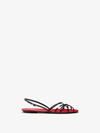Proenza Schouler Front image of Uma Slingback Sandals in BlackRed Combo
