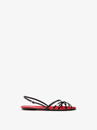 Proenza Schouler Front image of Uma Slingback Sandals in BlackRed Combo