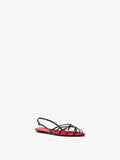 Proenza Schouler 3/4 Front image of Uma Slingback Sandals in BlackRed Combo