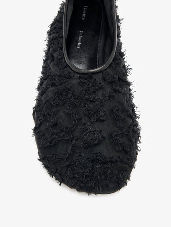 Detail image of Glove Lace Flats in Black