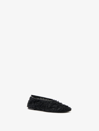 Proenza Schouler 3/4 Front image of Glove Lace Flats in Black