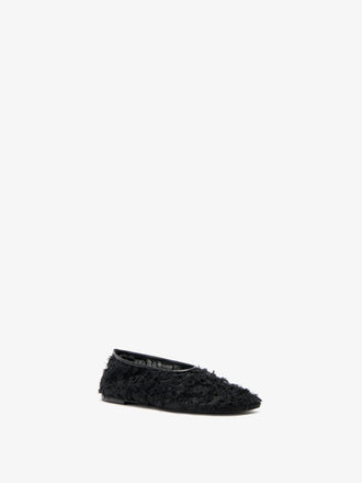 Proenza Schouler 3/4 Front image of Glove Lace Flats in Black