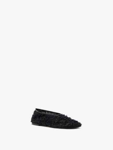 Proenza Schouler 3/4 Front image of Glove Lace Flats in Black