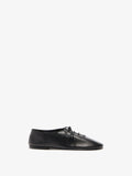 Proenza Schouler Front image of Glove Lace Up Flats in Nappa in Black