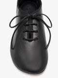 Detail image of Glove Lace Up Flats in Black 