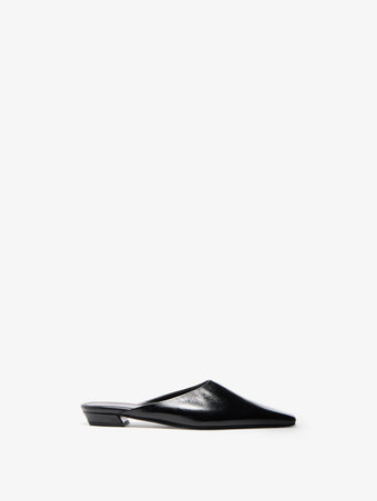 Proenza Schouler Front image of Trap Slipper in Slick Calf in Black