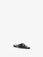 Proenza Schouler 3/4 Front image of Trap Slipper in Slick Calf in Black