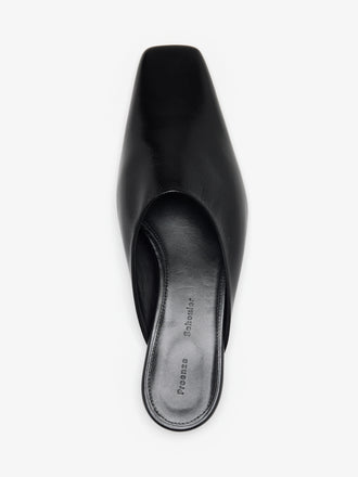 Proenza Schouler Aerial image of Trap Slipper in Slick Calf in Black