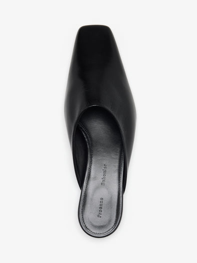 Proenza Schouler Aerial image of Trap Slipper in Slick Calf in Black