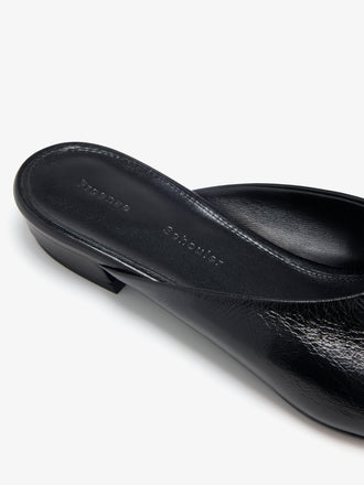 Detail image of Trap Slipper in Slick Calf in Black 