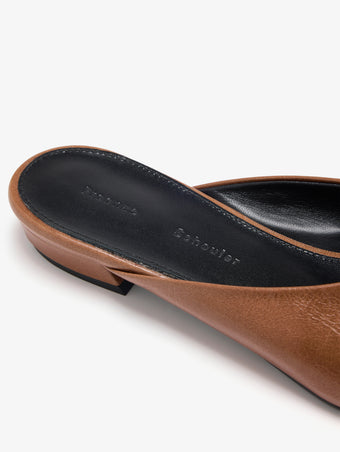 Detail image of Trap Slipper in Slick Calf in Warm Taupe