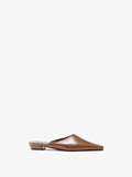 Proenza Schouler Front image of Trap Slipper in Slick Calf in Warm Taupe