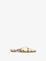 Proenza Schouler Front image of Trap Slipper in Embossed Python in Resin Multi