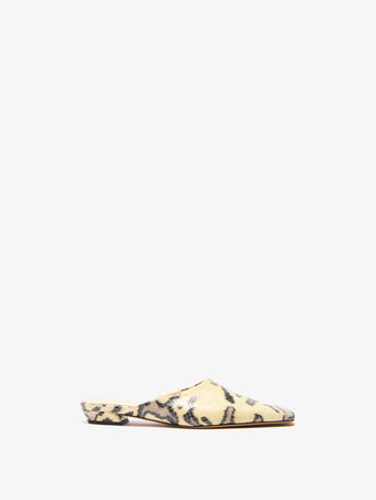 Proenza Schouler Front image of Trap Slipper in Embossed Python in Resin Multi