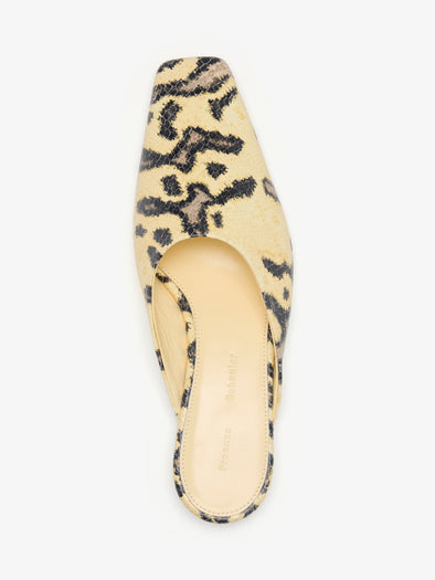 Proenza Schouler Aerial image of Trap Slipper in Embossed Python in Resin Multi