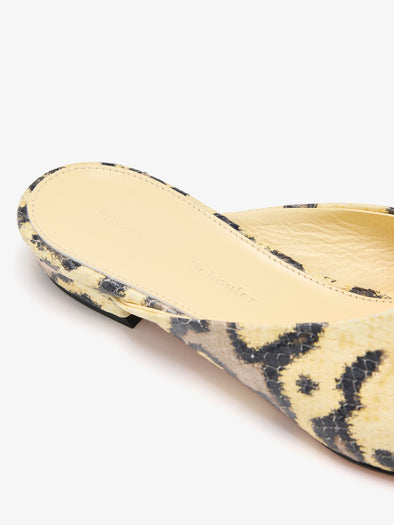 Detail image of Trap Slipper in Embossed Python in Resin Multi