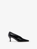 Proenza Schouler Front image of Trap Pumps In Slick Calf in Black