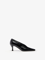 Proenza Schouler Front image of Trap Pumps In Slick Calf in Black