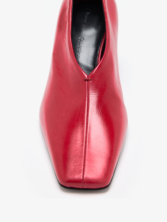 Proenza Schouler Aerial image of Trap Pumps In Slick Calf in Cherry