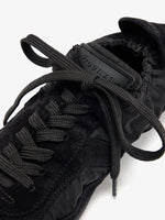 Detail image of Soft Track Sneakers in Nylon Calfsuede Combo in BirchRed Combo