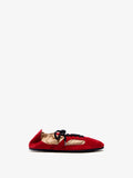 Proenza Schouler Front image of Soft Track Sneakers in Nylon Calfsuede Combo in BirchRed Combo