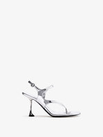 Proenza Schouler Front image of Tee 85 Thong Sandal In Specchio in Silver