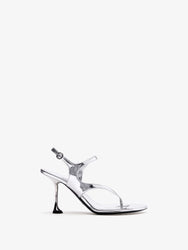 Proenza Schouler Front image of Tee 85 Thong Sandal In Specchio in Silver