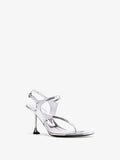 Proenza Schouler 3/4 Front image of Tee 85 Thong Sandal In Specchio in Silver