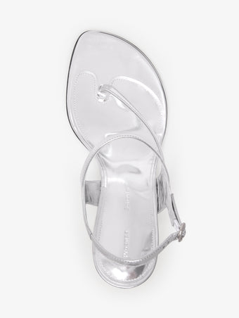 Proenza Schouler Aerial image of Tee 85 Thong Sandal In Specchio in Silver
