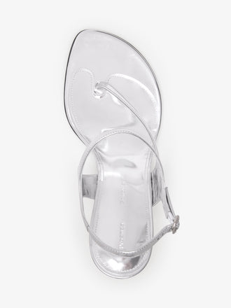 Proenza Schouler Aerial image of Tee 85 Thong Sandal In Specchio in Silver