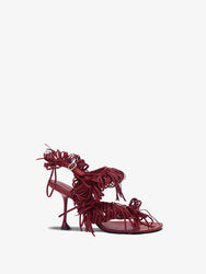 Proenza Schouler Front Image of Tee 85 Loop Sandal in Nappa in Madder