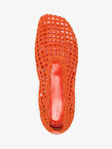 Proenza Schouler Aerial image of Slant Crochet Flat in Flame