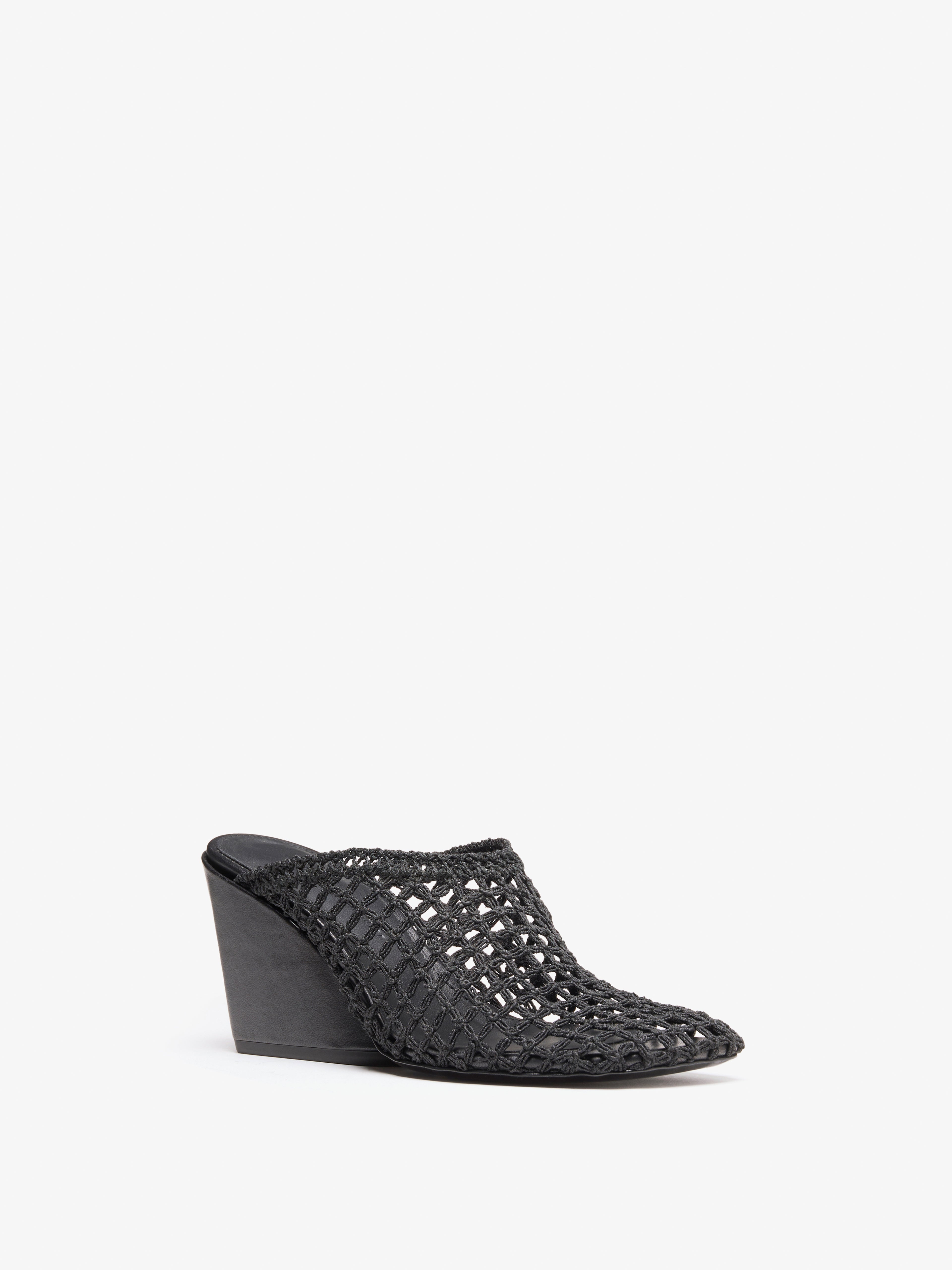 Proenza Schouler Slant Crochet Mules - Black | Proenza Schouler