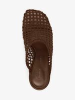 Proenza Schouler Aerial image of Slant Crochet Mule in Mushroom