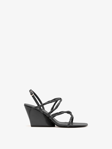 Proenza Schouler Front image of Twist Slant Sandals in Black