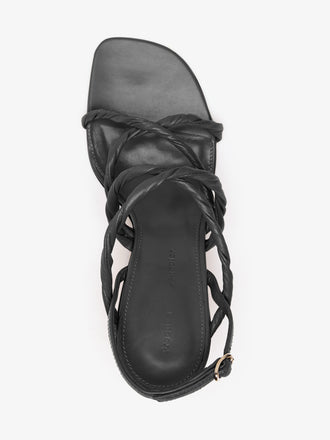 Proenza Schouler Aerial image of Twist Slant Sandals in Black