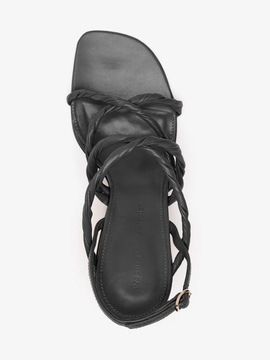 Proenza Schouler Aerial image of Twist Slant Sandals in Black